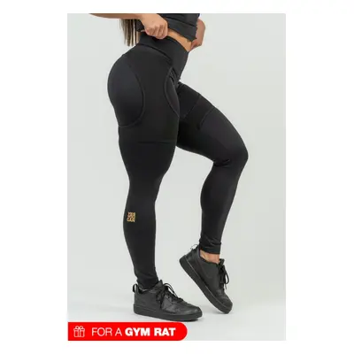 NEBBIA Women's sports leggings with INTENSE Mesh Gold/gold mesh