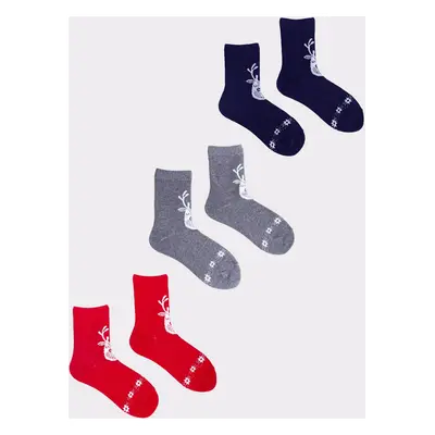 Yoclub Kids's Christmas Socks 3-Pack SKA-X048U-AA00