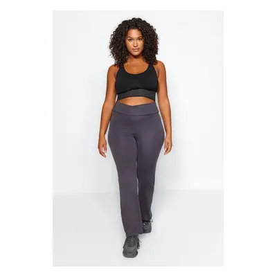 Trendyol Curve Antracit Cross Waist Detailní legíny