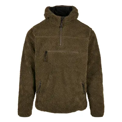 Teddyfleece Worker Pullover Jacket olivová