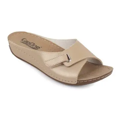 Capone Outfitters Capone Z0397 Gold Women's Comfort Anatomic Slippers