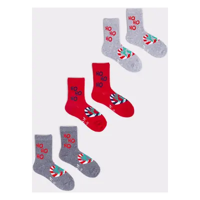 Yoclub Kids's Christmas Socks 3-Pack SKA-X046U-AA00