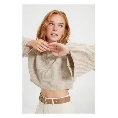 Trendyol Stone Crop Spanish Sleeve Knitwear Sweater