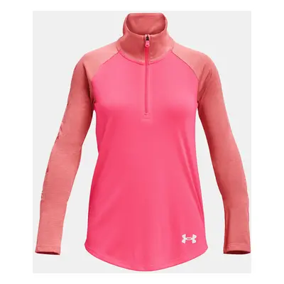 Under Armour Tričko UA Tech Graphic 1/2 Zip -PNK - Holky