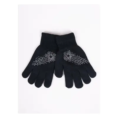 Yoclub Kids's Girls' Five-Finger Gloves With Jets RED-0216G-AA50-007