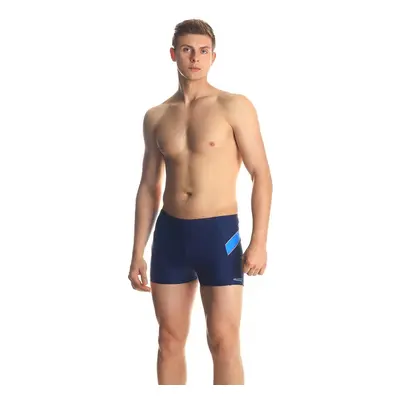 AQUA SPEED Man's Swimming Shorts William Navy Blue Pattern