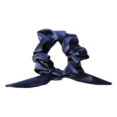 DKaren Woman's Hairband Satin Navy Blue