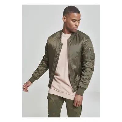 Basic Bomber Jacket tmavě olivová