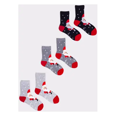 Yoclub Kids's Christmas Socks 3-Pack SKA-X049U-AA00