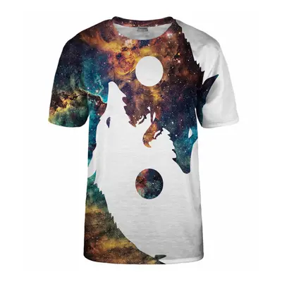 Bittersweet Paris Unisex's Galaxy Yin Yang Wolf T-Shirt Tsh Bsp596