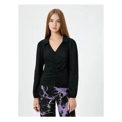 Koton Blouse Draped Detailed Shirt