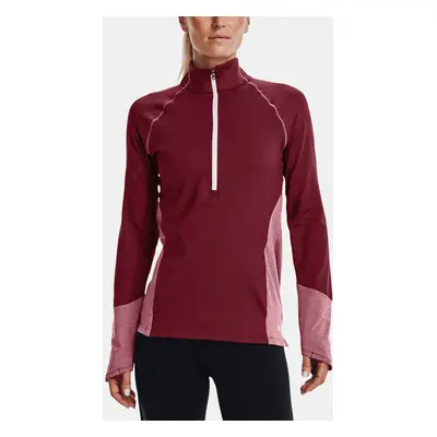 Under Armour Mikina UA ColdGear 1/2 Zip-RED - Dámské