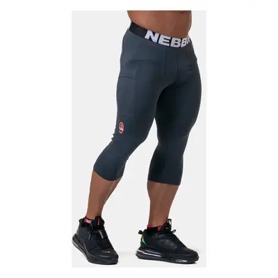 Pánské legíny Nebbia Legend of Today leggings calf lenght dark grey