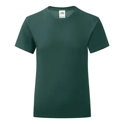 Iconic Fruit of the Loom Girls' Green T-shirt