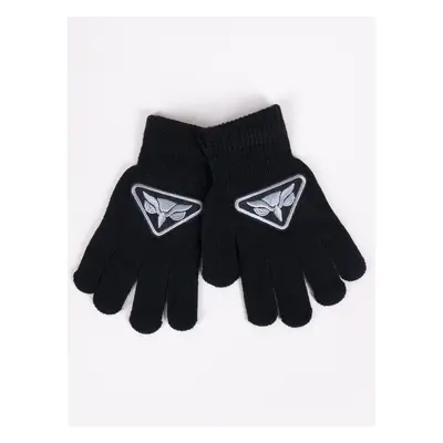 Yoclub Kids's Boys' Five-Finger Gloves RED-0233C-AA5B-001