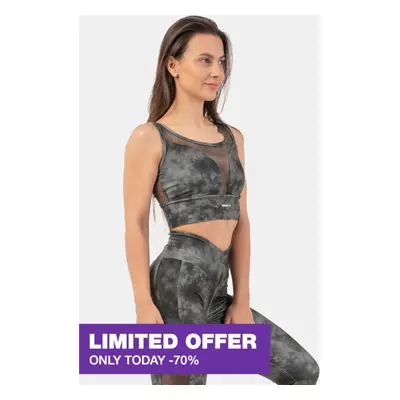 Dámská podprsenka Nebbia ECO Mesh Sports Bra “Breathe” camo green