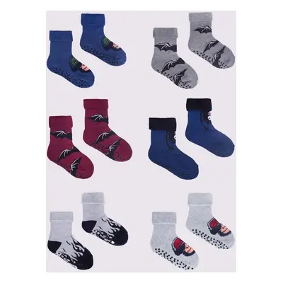 Yoclub Kids's Terry Socks Anti Slip ABS 6-Pack SKF-0005C-AA0A-003