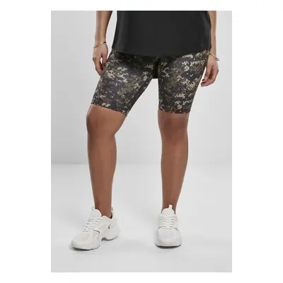 Dámské kraťasy High Waist Camo Tech Cycle z dřevěného digitálního maskování