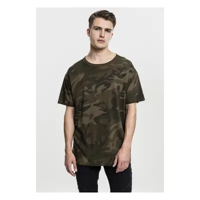 Camo Oversized Tee olivové camo