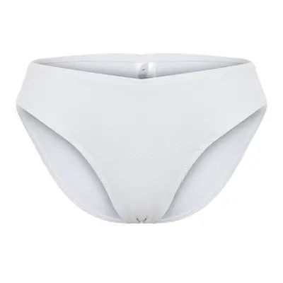 Trendyol White Textured Regular Bikini Bottom