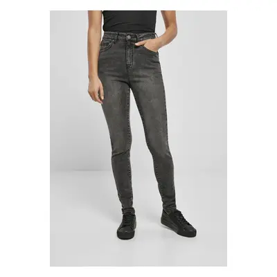 Dámské Skinny Jeans s vysokým pasem - černé