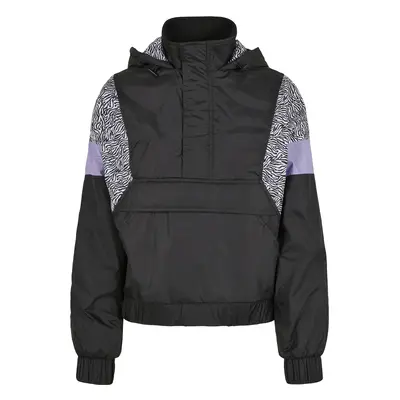 Dámská bunda AOP Mixed Pull Over Jacket černá/zebra