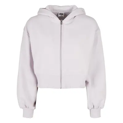 Dámská krátká oversized bunda na zip softlilac