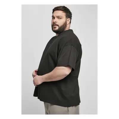 Oversized tričko Henley černé