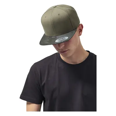 Camo Visor Snapback olivová kamufláž