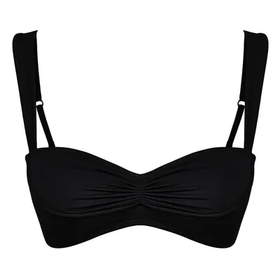 Trendyol Black Bralette Drawstring Bikini Top