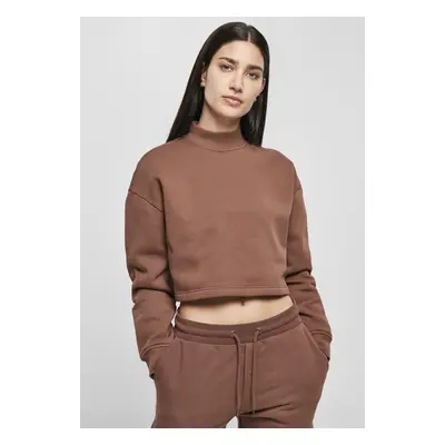 Ladies Cropped Oversized Sweat High Neck Crew kůra