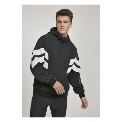 Crinkle Panel Track Jacket blk/wht