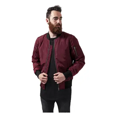 Bunda 2-Tone Bomber Jacket vínová/černá