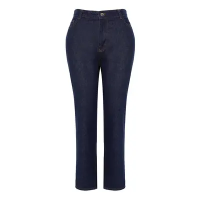 Trendyol Curve Dark Blue High Waist Mom Jeans