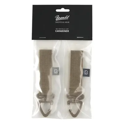 Karabina na opasek a Molle Loop Carabiner 2-balení velbloud