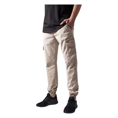 Washed Cargo Twill Jogging Pants pískové