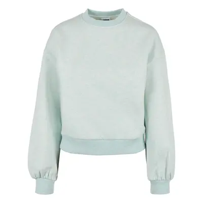 Dámský oversized barva Melange Crewneck aqua melange