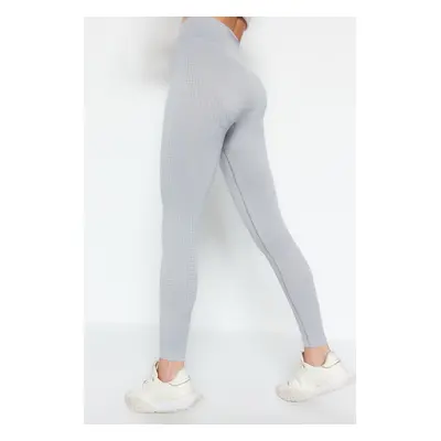 Trendyol Gray Seamless Full Length Knitted Sports Tights