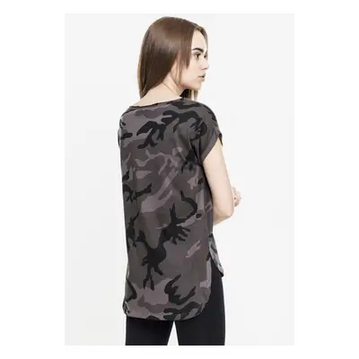 Dámské tričko Camo Back Shaped Tee tmavé camo