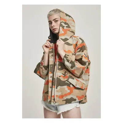 Dámská oversized bunda Camo Parka s cihlovou maskou