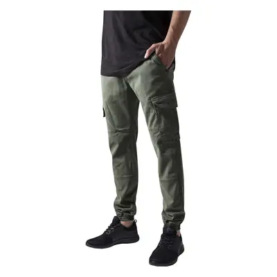 Seprané Cargo Twill Jogging Kalhoty olivové