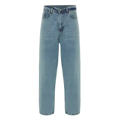 Trendyol Blue Wide Leg Jeans Loose Denim Trousers