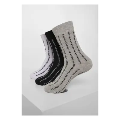 Fuck You Socks 3-Pack černá/šedá/bílá