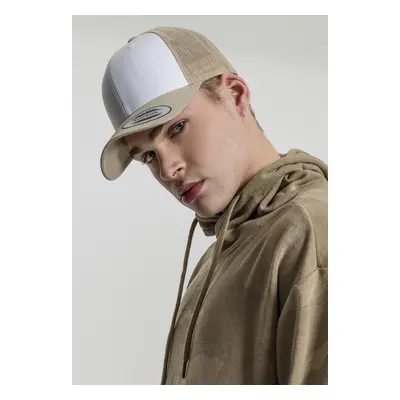 Retro Trucker Barevné přední khaki/bílá/khaki