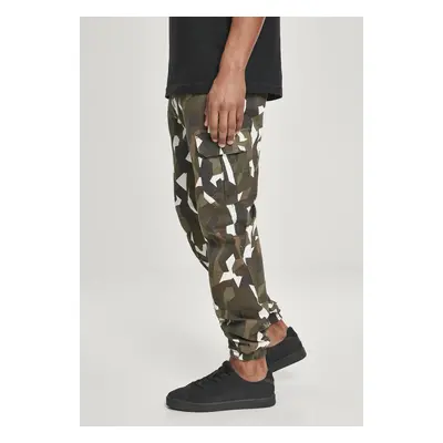 Dřevěné camo kalhoty Geometric Camo Stretch Twill Cargo Pants