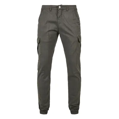 AOP Glencheck Cargo Jog Pants tmavě šedé