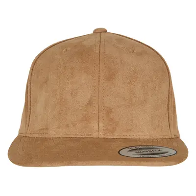 Suede Leather Snapback khaki