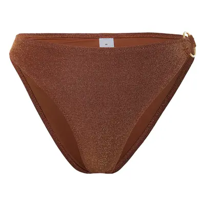 Trendyol Brown Accessory Silvery Regular Bikini Bottom