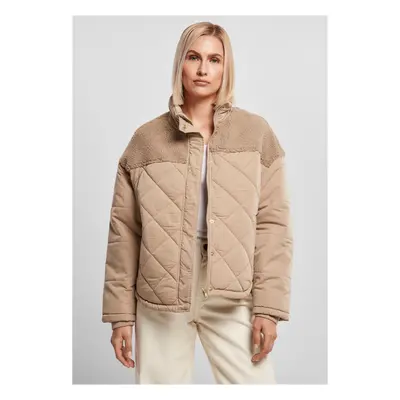 Dámská oversized Diamond Quilt Puffer Jacket softtaupe