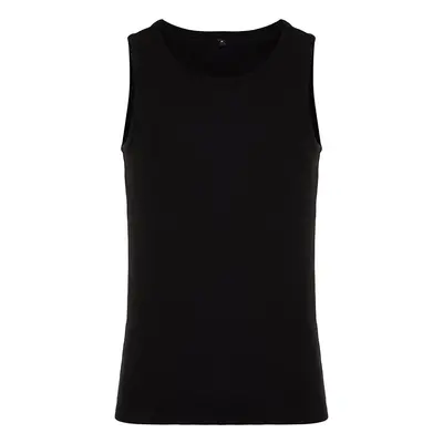 Trendyol Black Slim/Tight Cut Ribbed Basic Sleeveless T-Shirt/Athlete